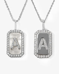 Love Letters Double Sided Silver Necklace
