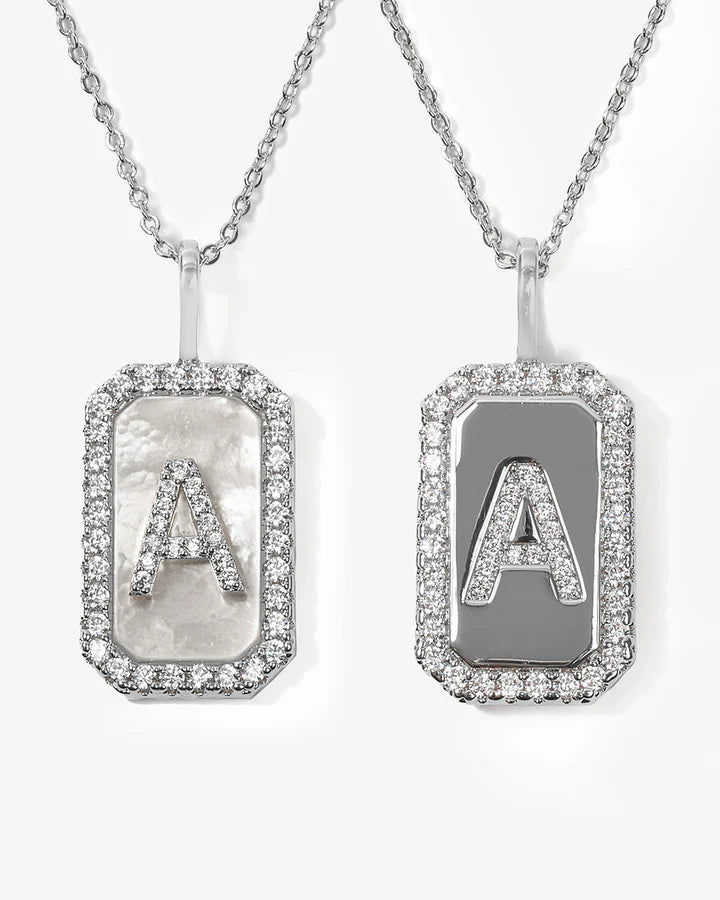 Love Letters Double Sided Silver Necklace