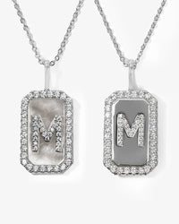 Love Letters Double Sided Silver Necklace