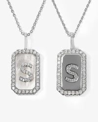 Love Letters Double Sided Silver Necklace