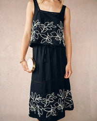 Bella Dahl Ladder Trim Midi Skirt