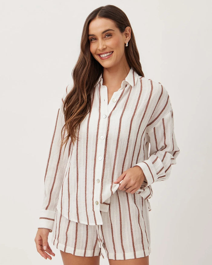 Bella Dahl Oversized Stripe Shirt