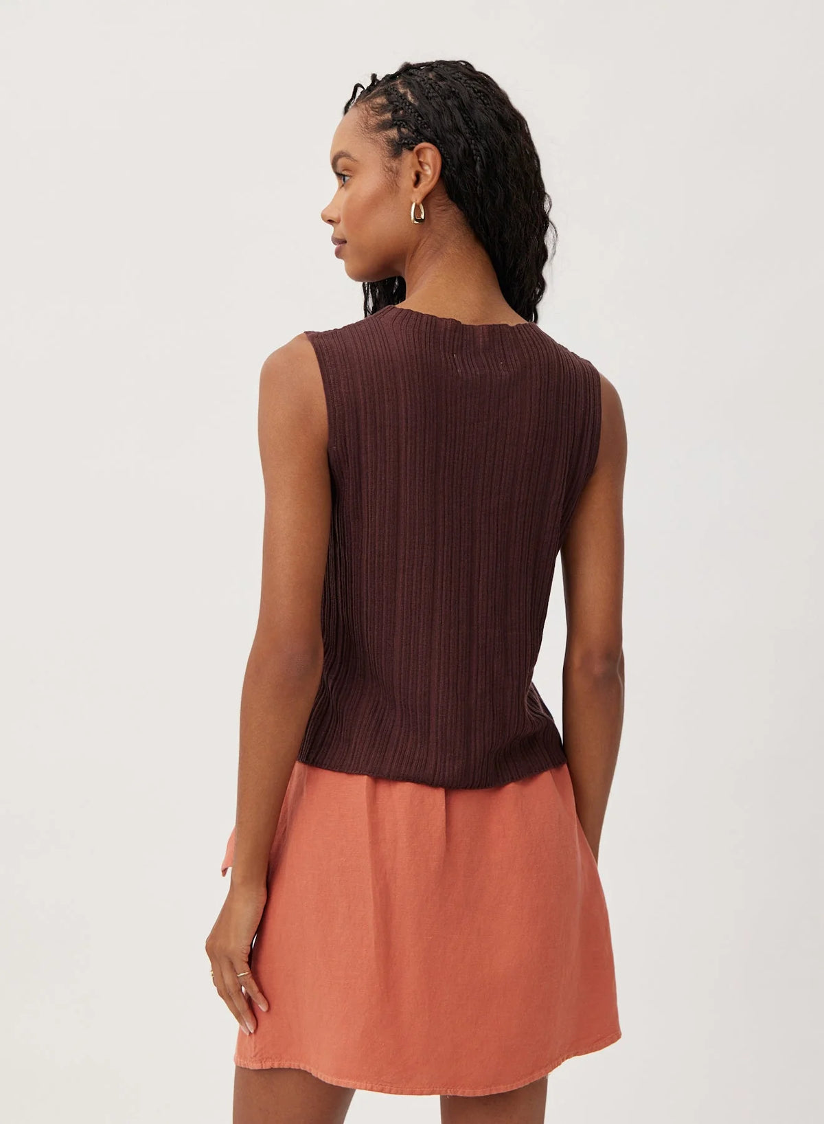 Bella Dahl Ribbed Mock Neck Top