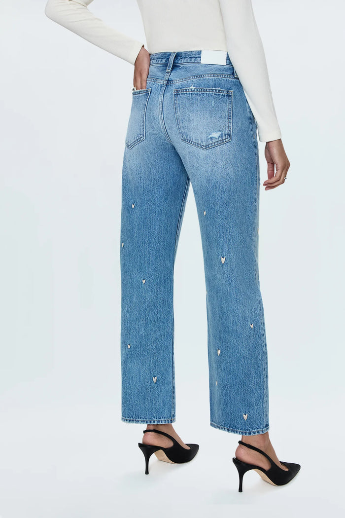 Pistola Lexi Mid Rise Bowed Straight Jean