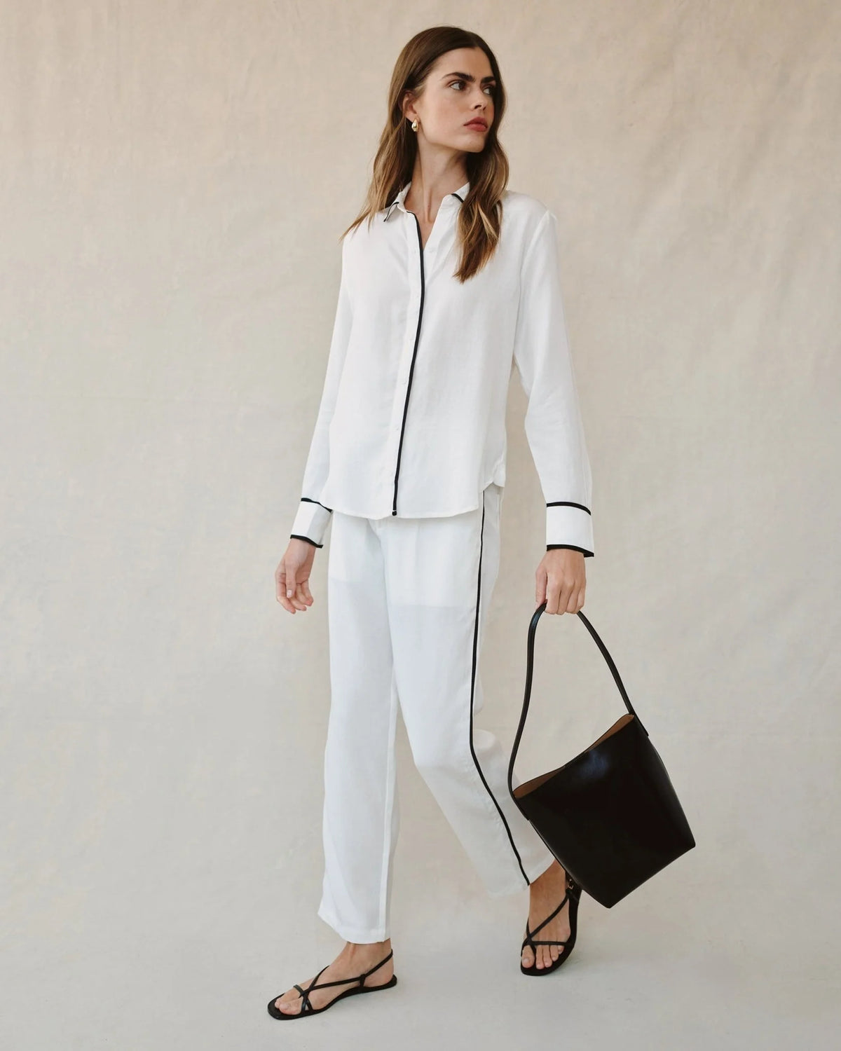 Bella Dahl Contrast Trim Shirt