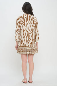 Santorini Sienna Woodlands Long Sleeve Dress