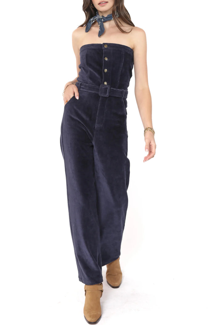 Sadie & Sage Morrison Strapless Jumpsuit-Navy