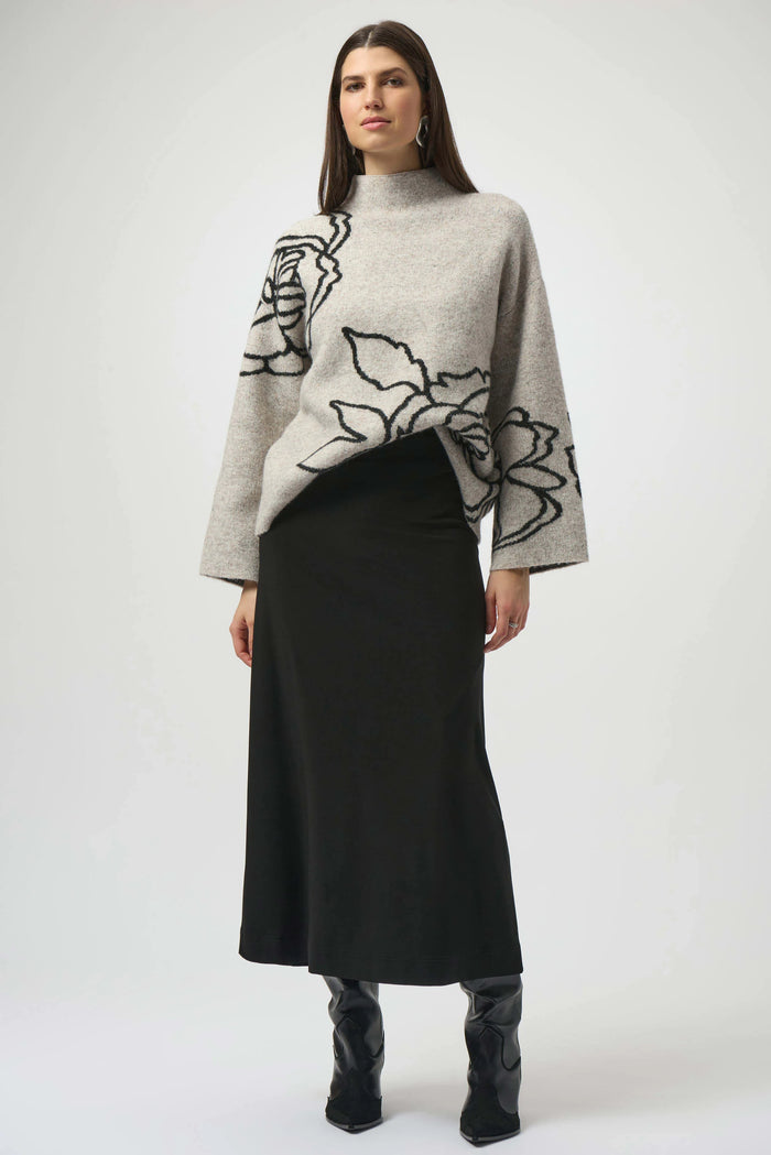 Joseph Ribkoff Sweater Knit Floral Print Pullover