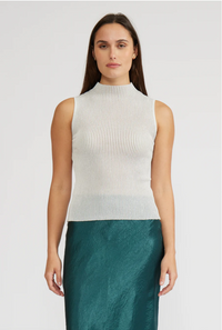 Hilty Mockneck Tank - Silver