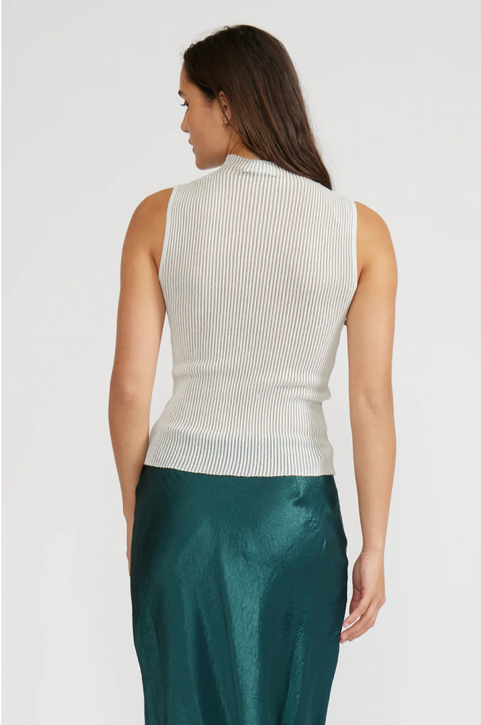 Hilty Mockneck Tank - Silver