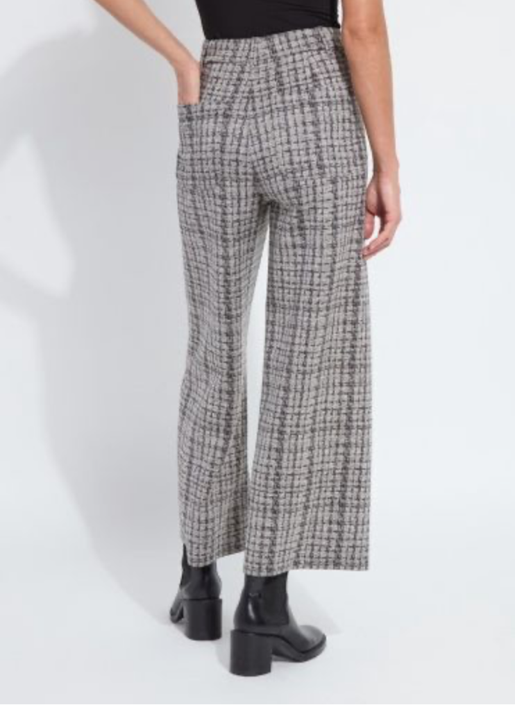 Lysse Erin High Waist Wide Leg Pant - Lush Tweed