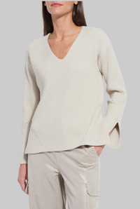 Ximena Cozy V-Neck Rib Sweater