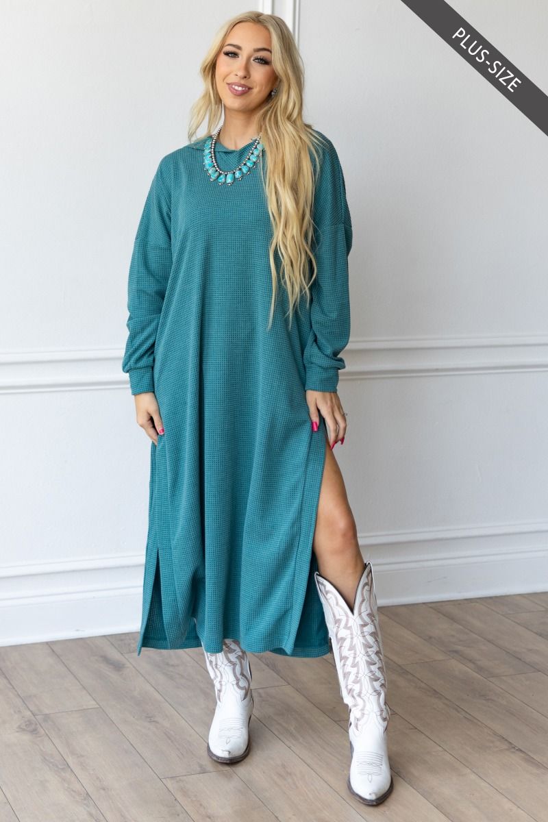 Dear Scarlett Waffle Knit Dress - Plus