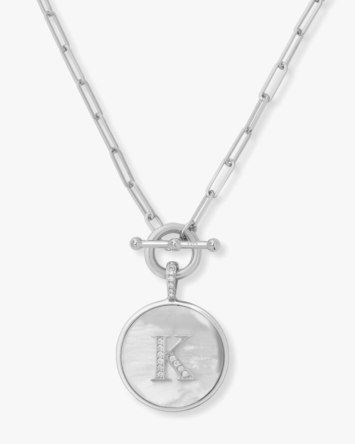 Love Letters Medallion Necklace- Silver