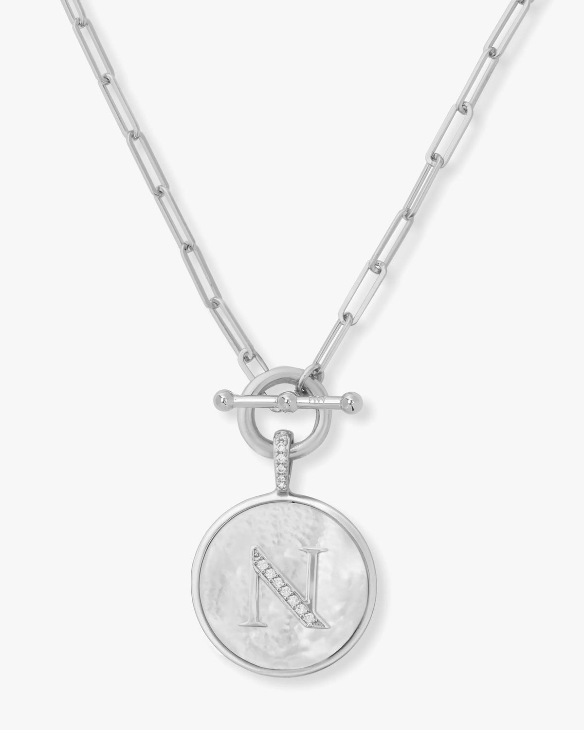 Love Letters Medallion Necklace- Silver