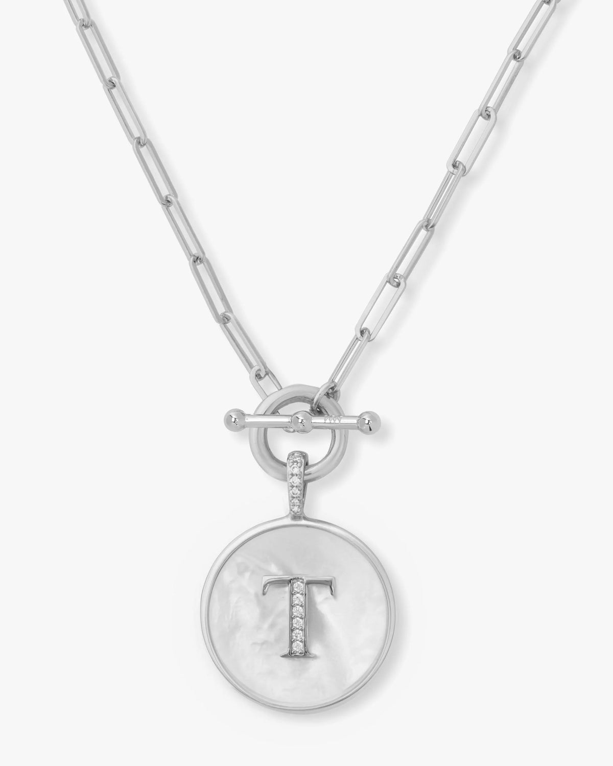 Love Letters Medallion Necklace- Silver
