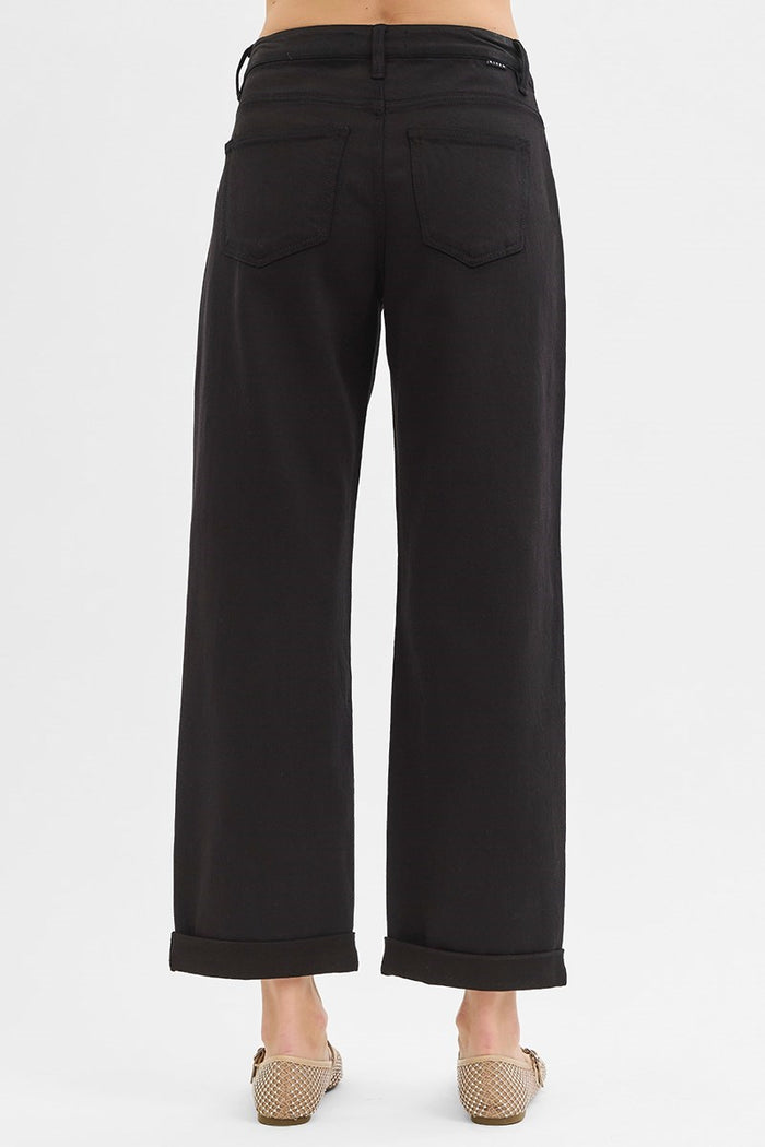 Risen Tummy Control Mid Rise Ankle Barrel Relaxed Baggy Pants