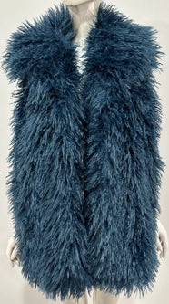 W.A.Y Mongolian Lamb Faux Fur Lapel Vest