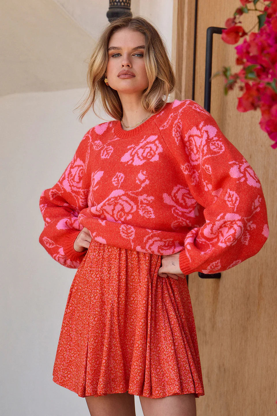 Noele Vintage Red Sweater