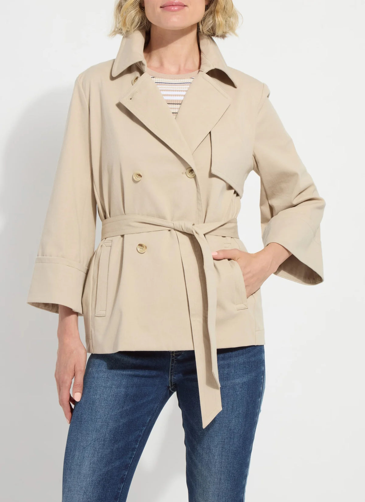 Lysse Dakota Cotton Cropped Trench