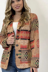 Fashion Express Express Brown Suede Aztec Blazer