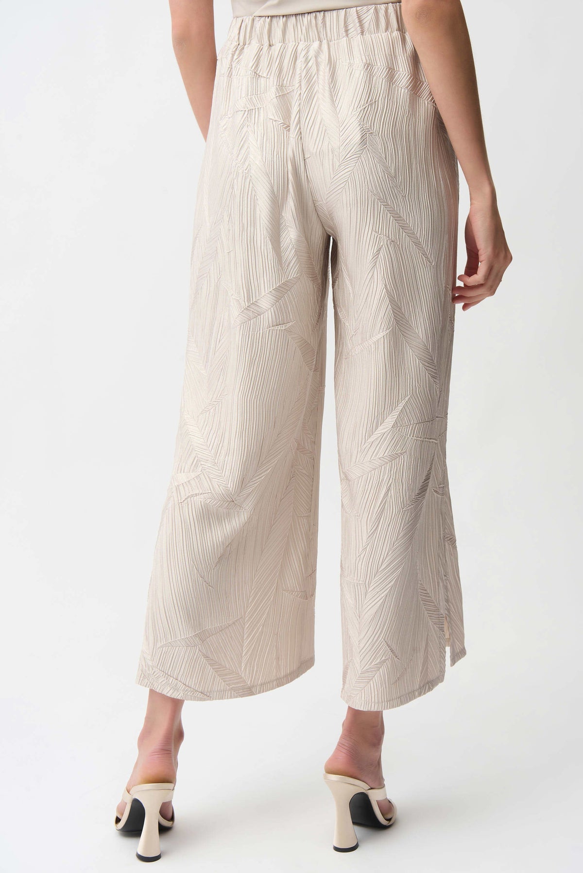 Joseph Ribkoff-Pleated Satin Pull-On Culotte Pants