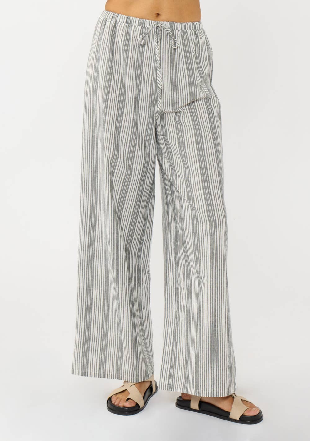 Drawstring Wide-Leg Pants