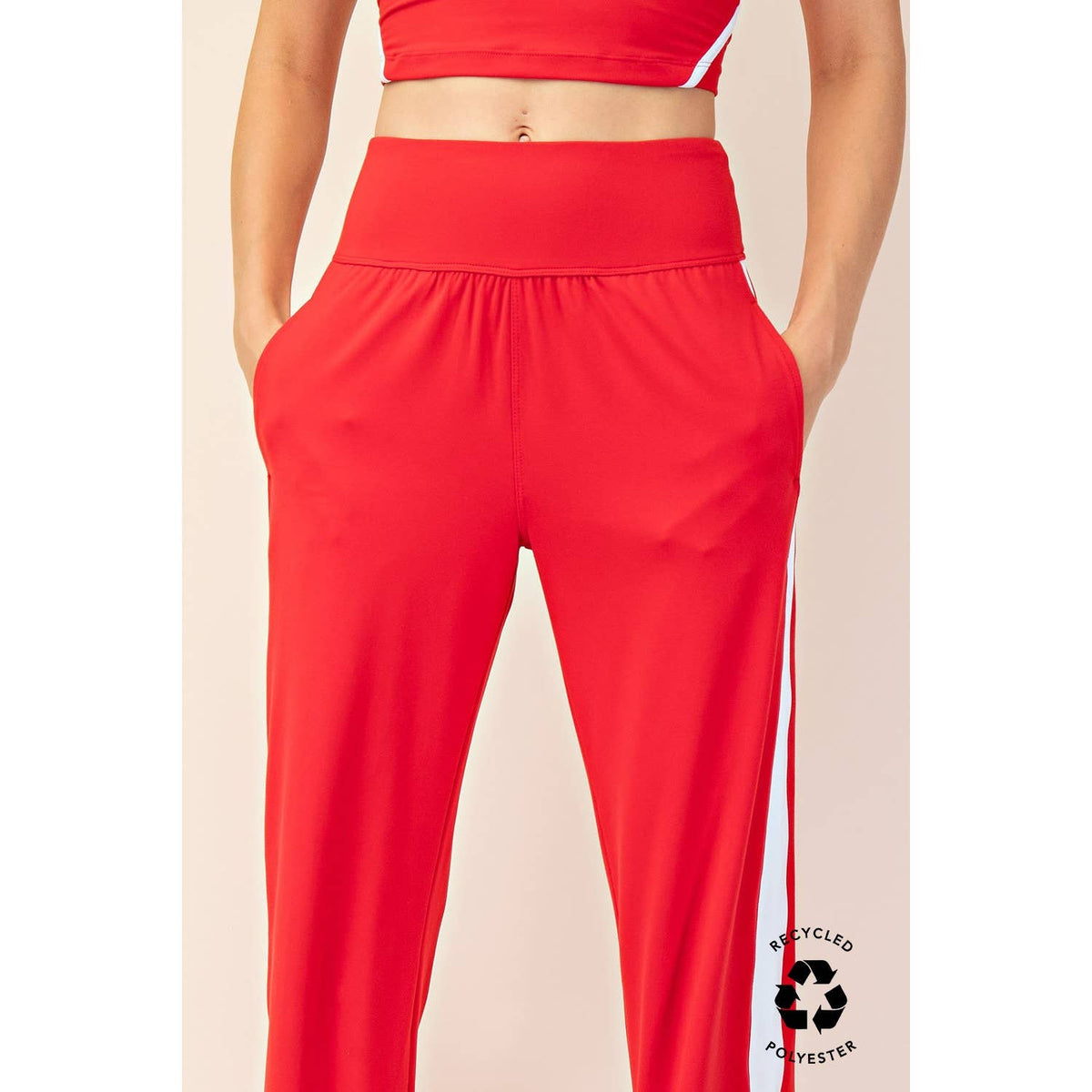 RECYCLED BUTTER STRIPING STRAIGHT PANT