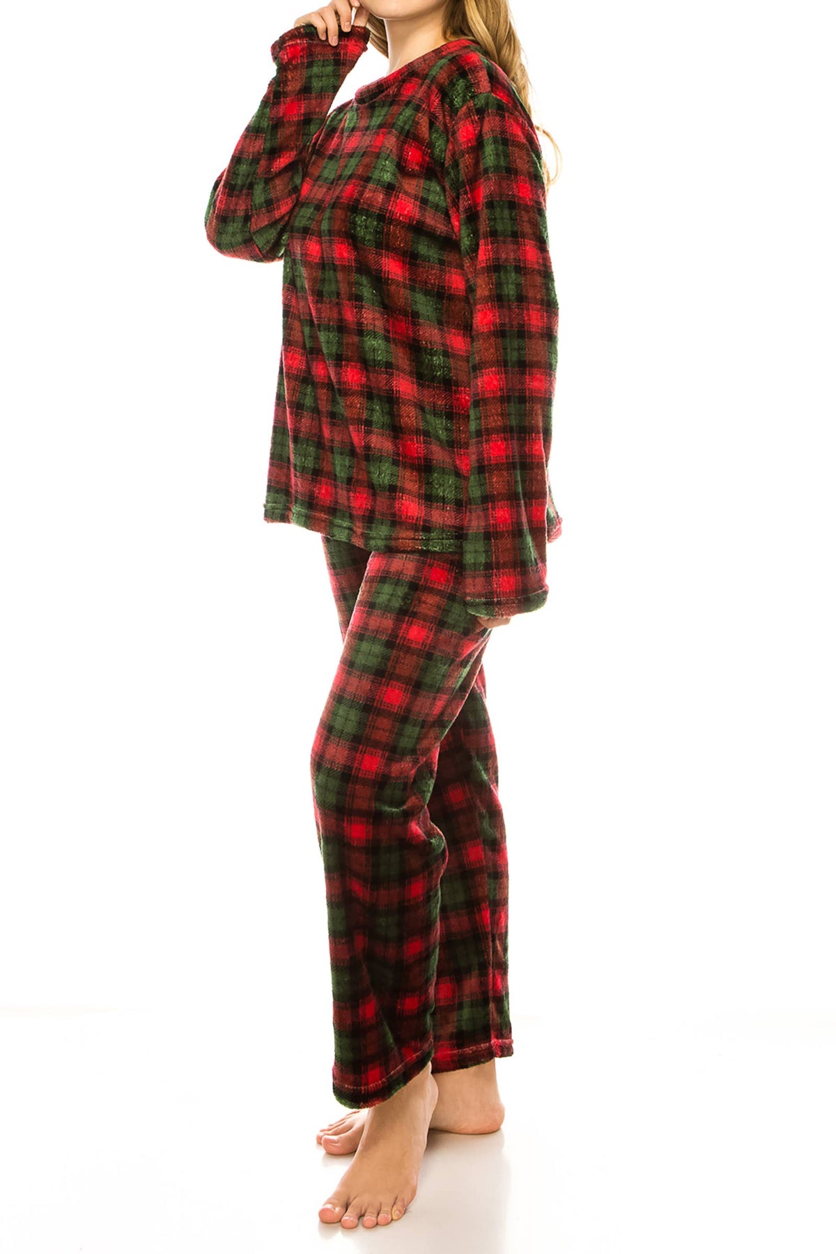 Royal Stewart Plaid Microfleece Lounge Pajama Sets