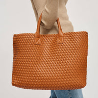 Ithaca Woven Vegan Leather Tote