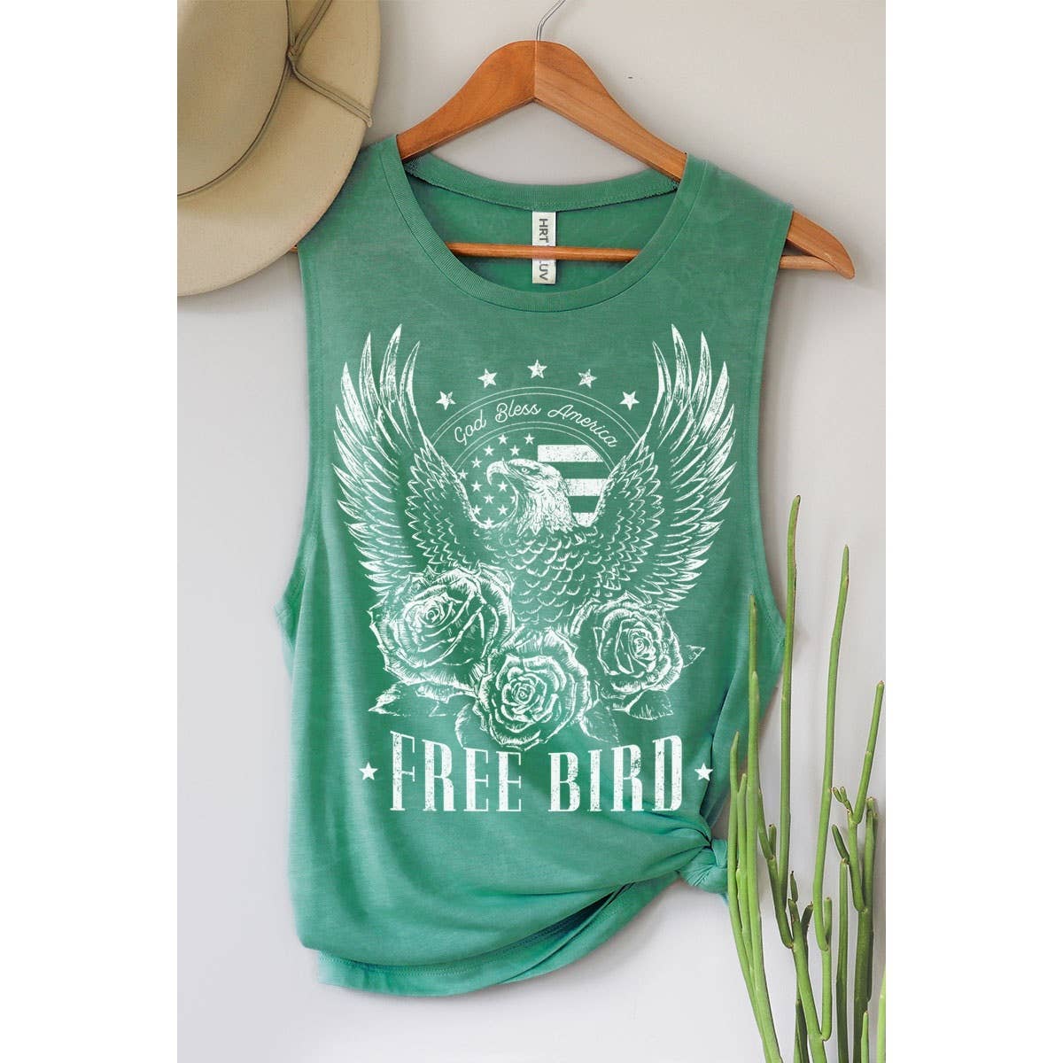 FREE BIRD GRAPHIC TANK TOP