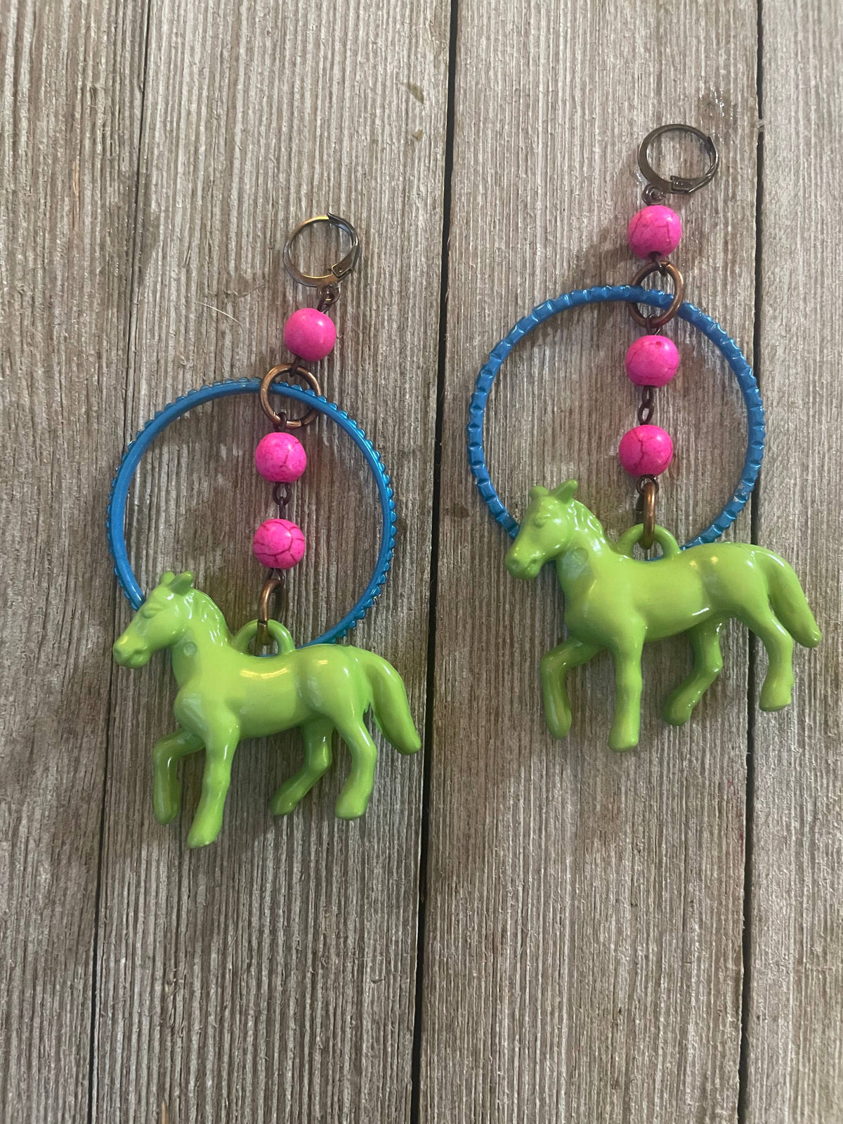 Pony Hoop Earrings-Dopamine/Western/Whimsical 