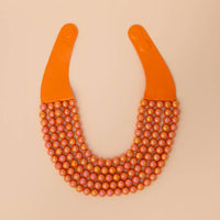 Multi-Strand Metallic Color Beaded Necklace