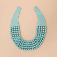 Multi-Strand Metallic Color Beaded Necklace