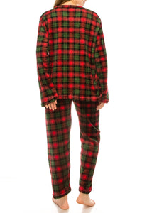 Royal Stewart Plaid Microfleece Lounge Pajama Sets