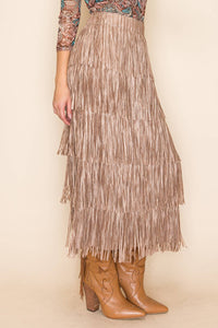W.A.Y POLY FRINGE SKIRT