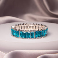 Oversize Baguette Cut Crystal Stretch Bracelet
