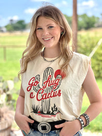 Go Hug a Cactus Boxy Tank