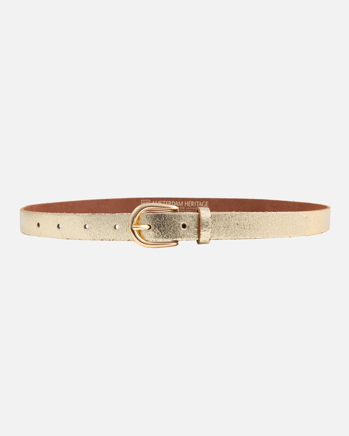 Eva | Metallic Skinny Fun Full Grain Leather Belt Women