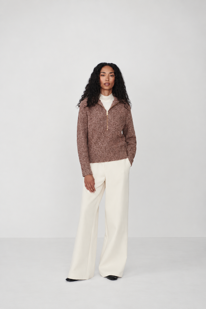 Sherida Half-Zip Knit Sweater