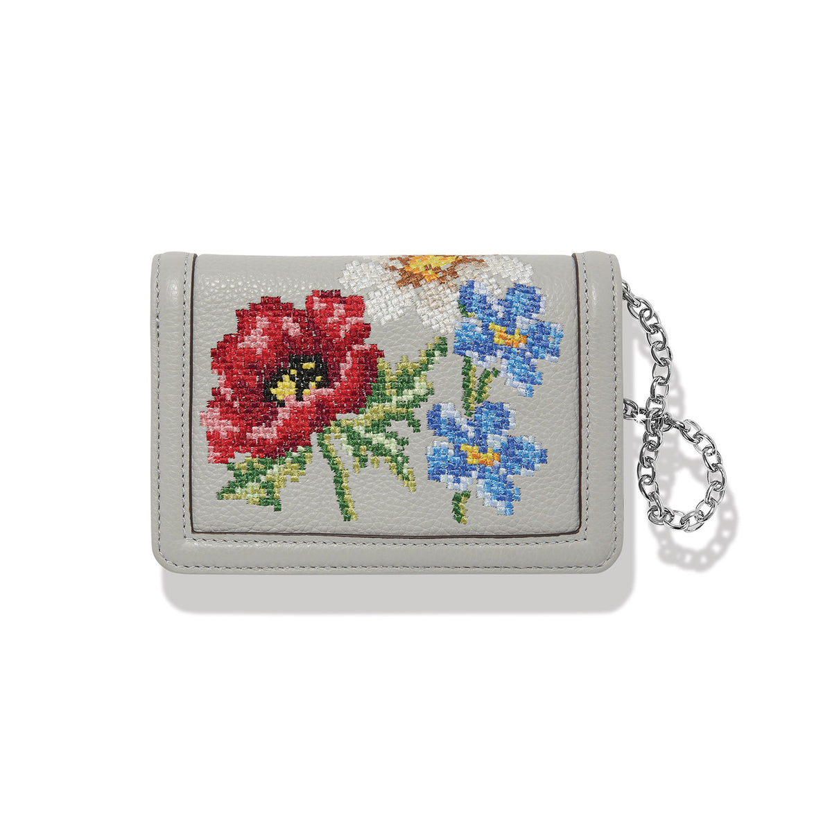 Petal Point Embroidered Medium Wallet